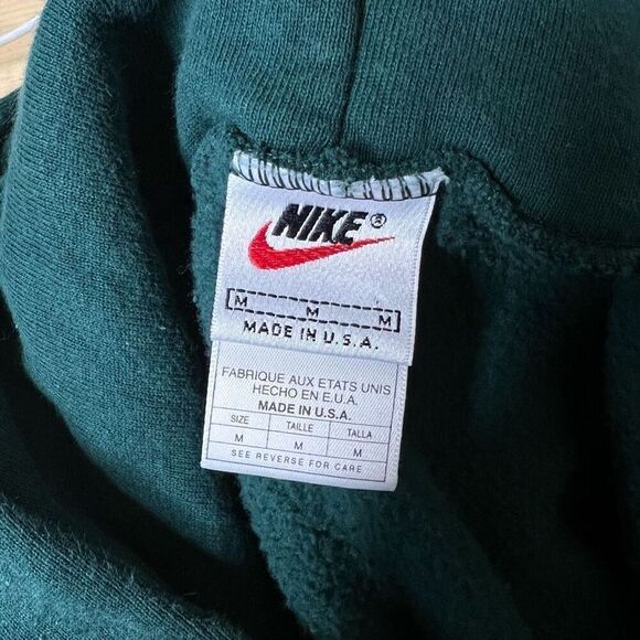 VTG Nike USA Embroidered Logo Green Hoodie Medium - Picture 4 of 4